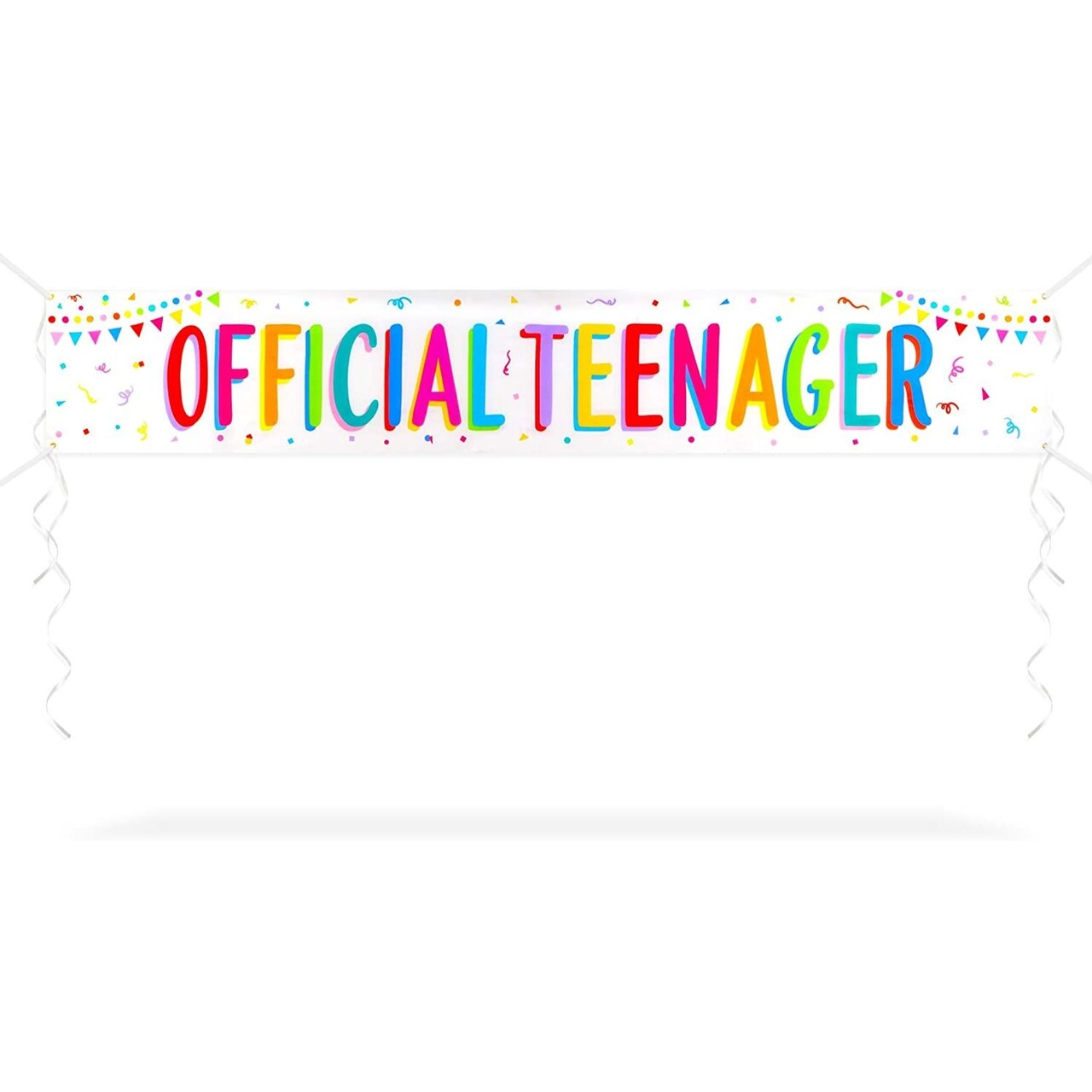 Large 13th Birthday Party Banner Decoration, Official Teenager, 118 x 19 in.